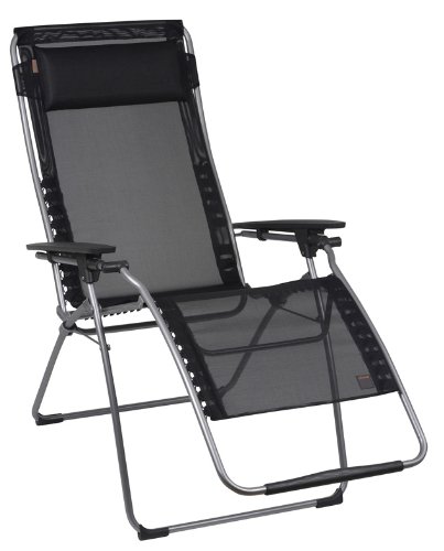 Lafuma Futura XL Zero Gravity Chair - Black Iso Batyline Fabric
