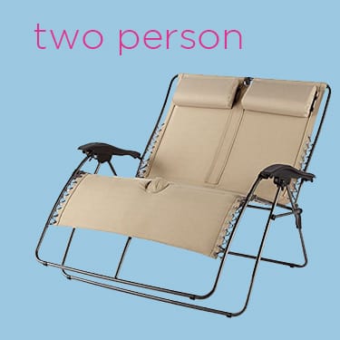 two person double seat zero gravity chairs
